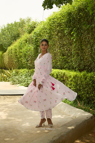 Dot Drama Flared Kurta Set