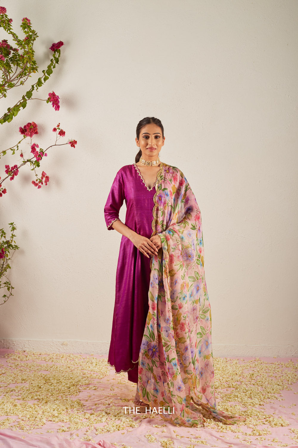 Naaz Pink Organza Silk Dupatta