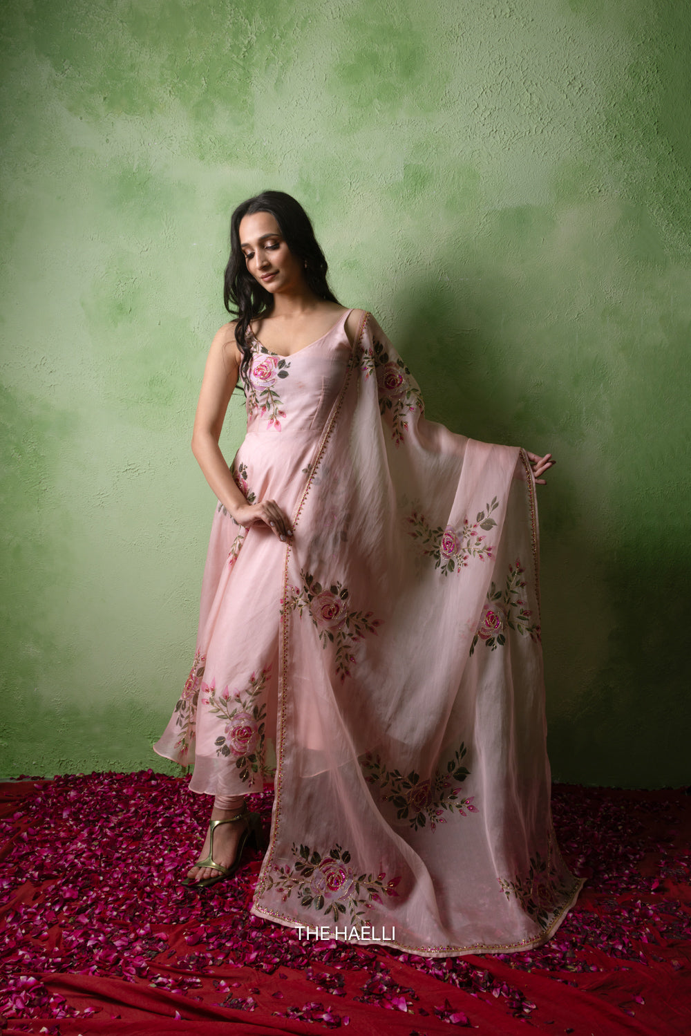 Gulaab Rose Organza Dupatta