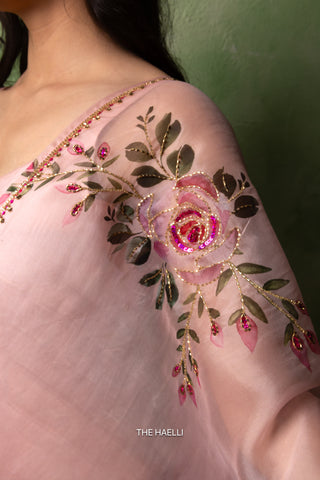 Gulaab Rose Organza Dupatta