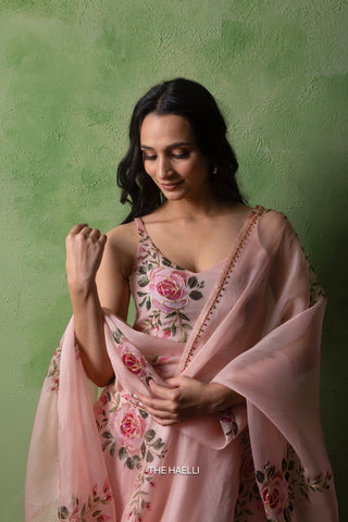 Gulaab Rose Organza Dupatta