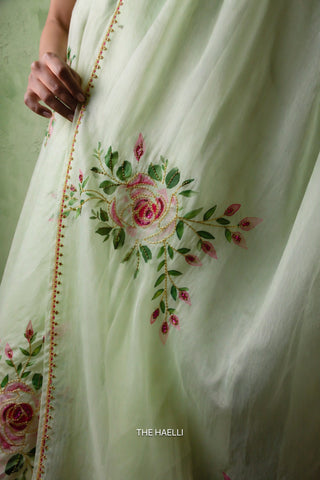 Gulaab Mint Organza Dupatta