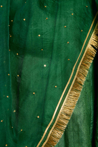 Phulera Green Organza Silk Dupatta