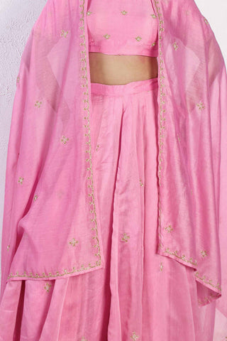 Kavi Pink Chanderi Mul Dupatta