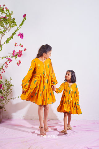 The Cactus Dress Orange Kids