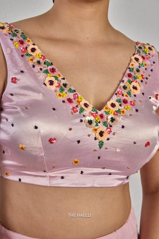 Lily Pink Georgette Lehenga