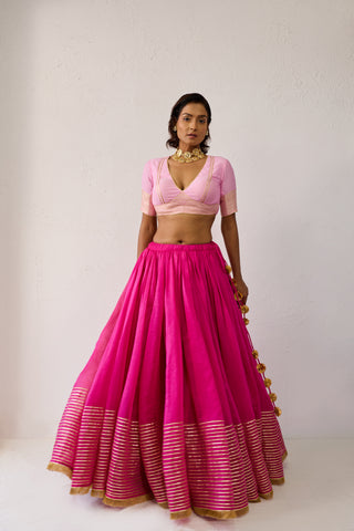 Meera Raani Mul Chanderi Lehenga