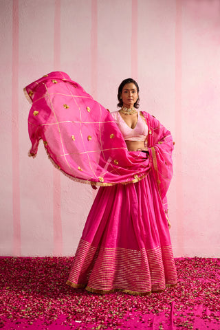 Meera Raani Mul Chanderi Lehenga