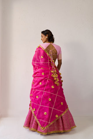 Meera Raani Mul Chanderi Lehenga