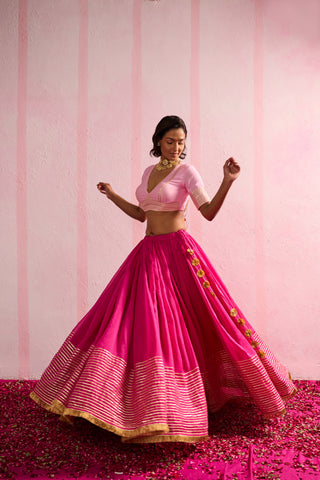 Meera Raani Mul Chanderi Lehenga