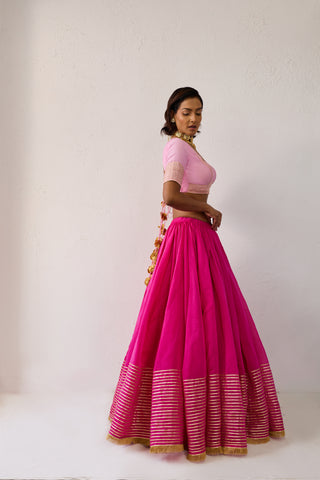 Meera Raani Mul Chanderi Lehenga