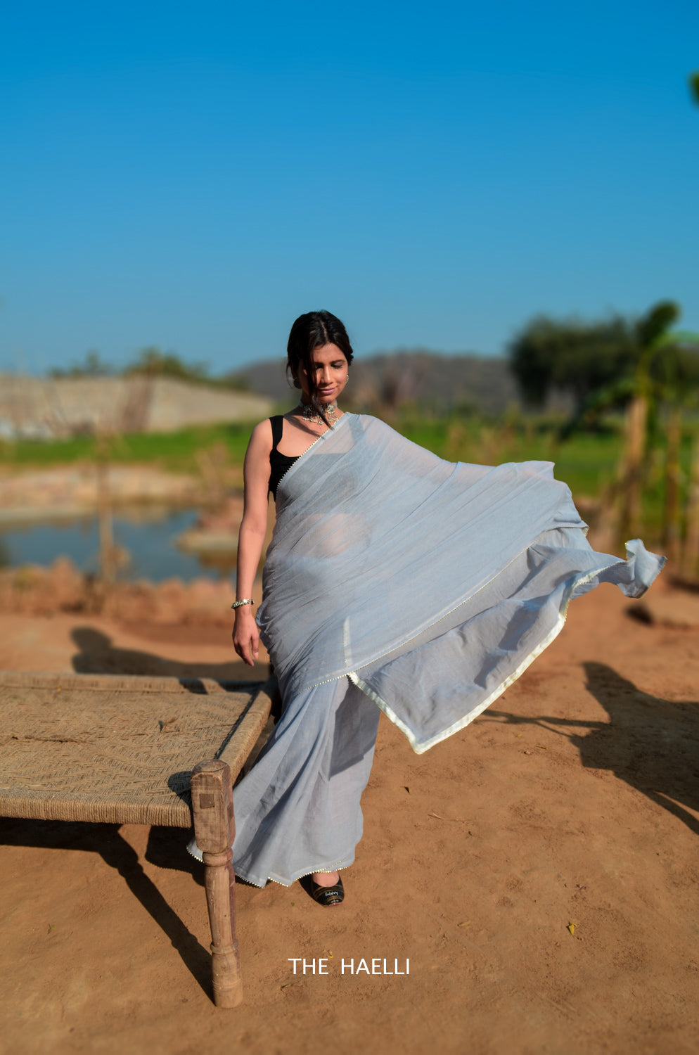 Dream cotton saree with brooch