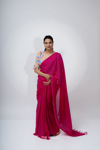 Pink Paradise Cotton Saree