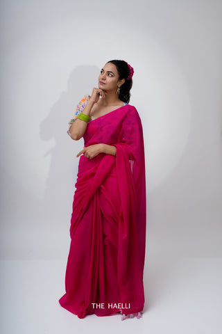 Pink Paradise Cotton Saree