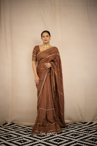 Maya Brown Uppada Silk Saree