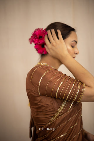 Maya Brown Uppada Silk Saree