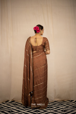 Maya Brown Uppada Silk Saree