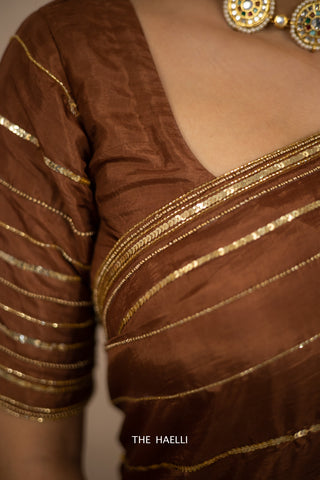 Maya Brown Uppada Silk Saree