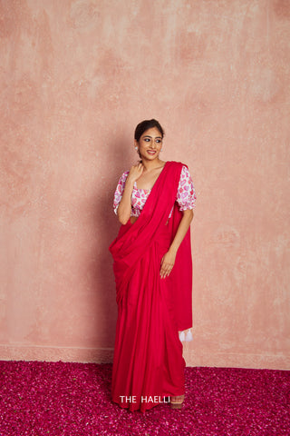 Ruby Cotton Saree on Budget