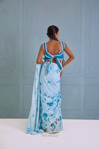 Rabia Blue Shaded Cotton Saree