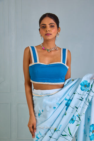 Rabia Blue Shaded Cotton Saree