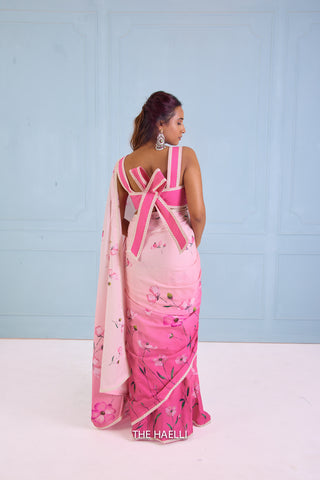 Rabia Pink Shaded Cotton Saree