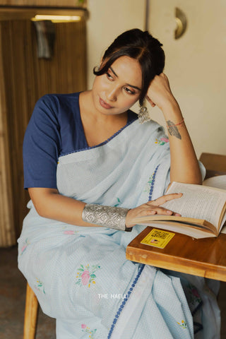 Maria Blue Cotton Saree
