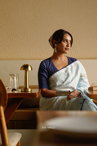 Maria Blue Cotton Saree