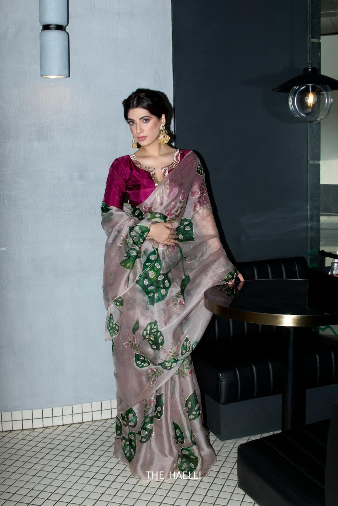 Cham Cham Blush Organza Silk Saree