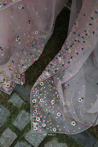 Lily Pink Organza Saree