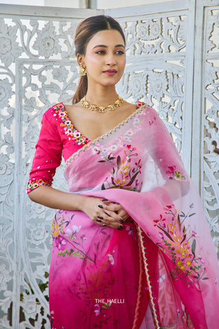 Gul Raani Shaded Organza Saree