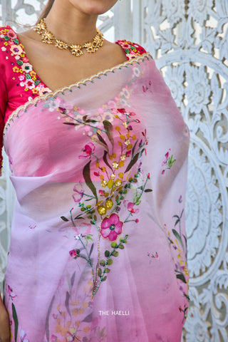 Gul Raani Shaded Organza Saree