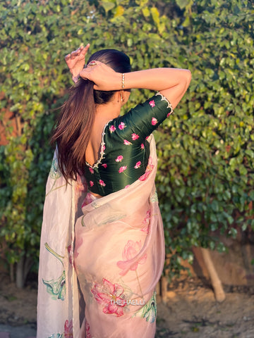 Kamal Mauve Ombre Organza Silk Saree