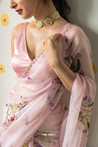Gul Pink Organza Saree