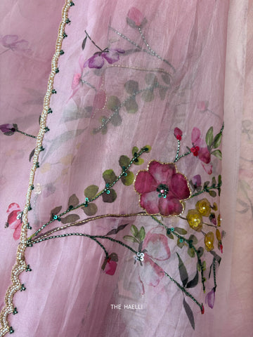 Gul Pink Organza Saree