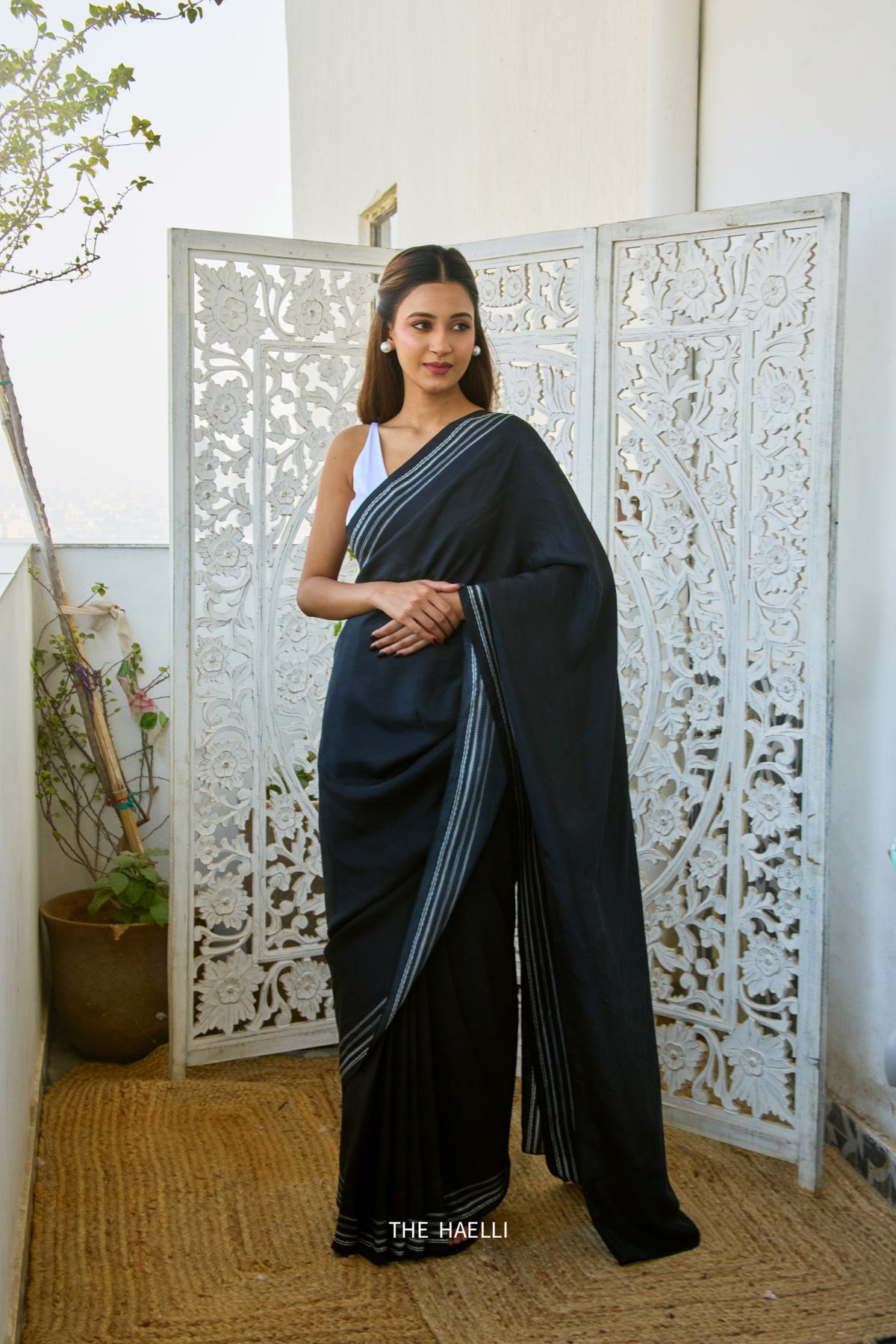 Nera Black Silk Saree