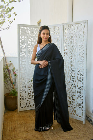 Nera Black Silk Saree