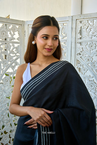 Nera Black Silk Saree