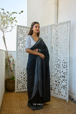 Nera Black Silk Saree