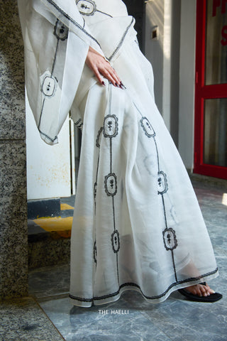 Nera White Organza Silk Saree