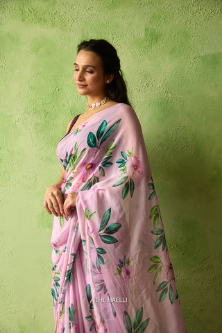 Barkha Lilac Georgette Saree