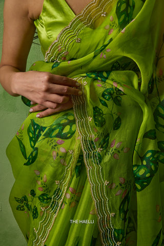 Wild Jungle Organza Saree