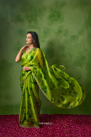 Wild Jungle Organza Saree