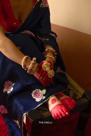 Sitara Navy Uppada Silk Saree