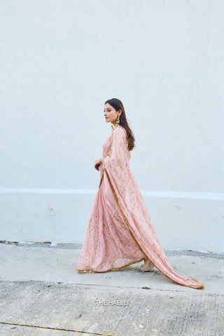 Gulika Pink Chiffon Silk Saree