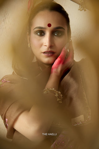 Gulaab Sand Organza Silk Saree