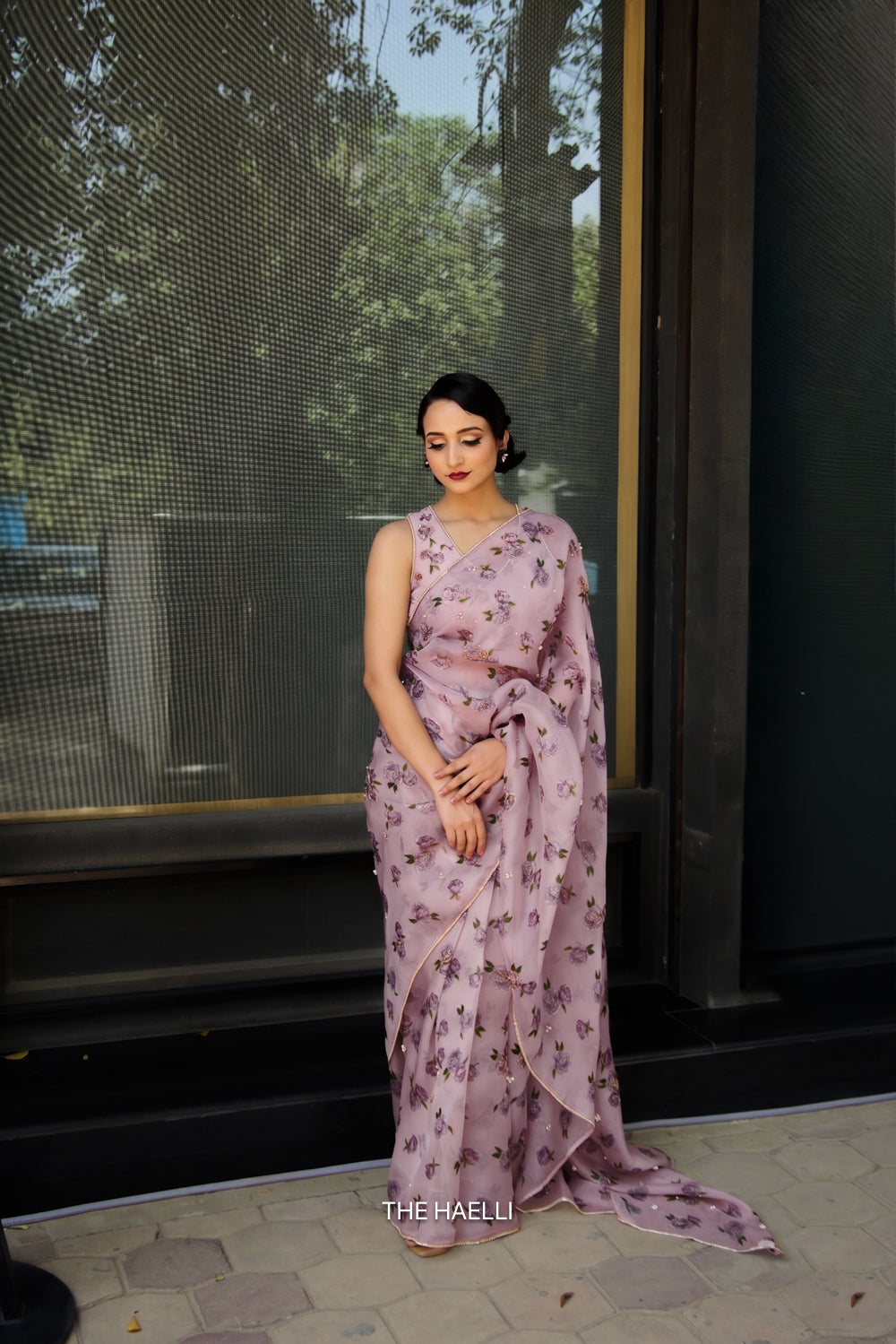 Raavi Pink Organza Silk Saree