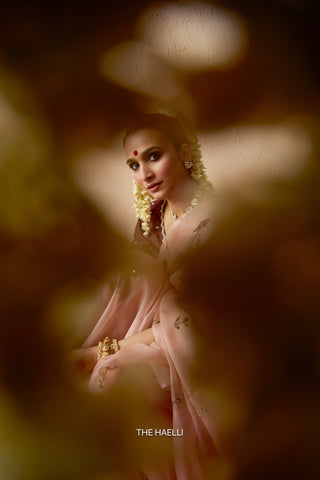 Flower Dairy Rose Organza Silk Saree