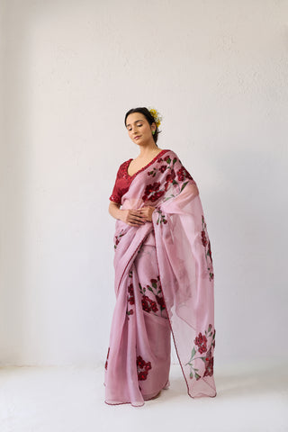 Piya Blush Organza Silk Saree