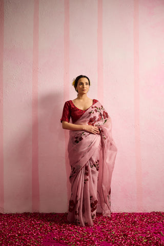 Piya Blush Organza Silk Saree